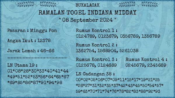 Prediksi Indiana Midday